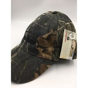 Men's Mossy Oak Break-Up Camo Camouflage Hunting Cap Hat. Advertising Nordson.